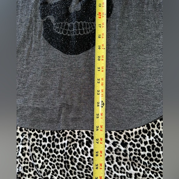 *SOLD* Glitter Skull Cold Shoulder Top Small - Picture 5 of 11